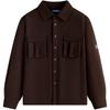 NVG.YOUNG Men's Faux Lamb Wool Work Shirt Jacket