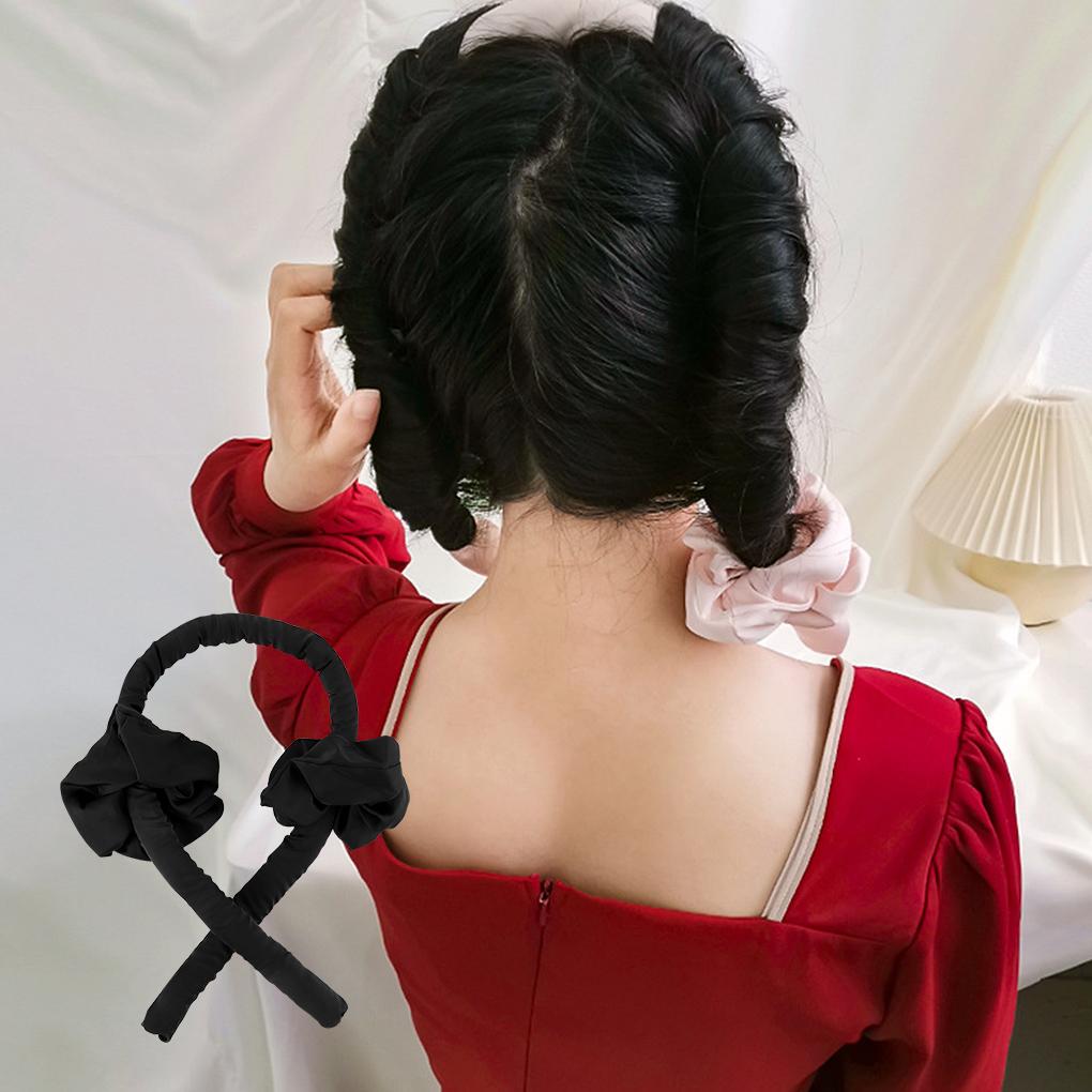 Heatless Curling Rod Headband No Heat Curls Ribbon Hair Rollers Sleeping