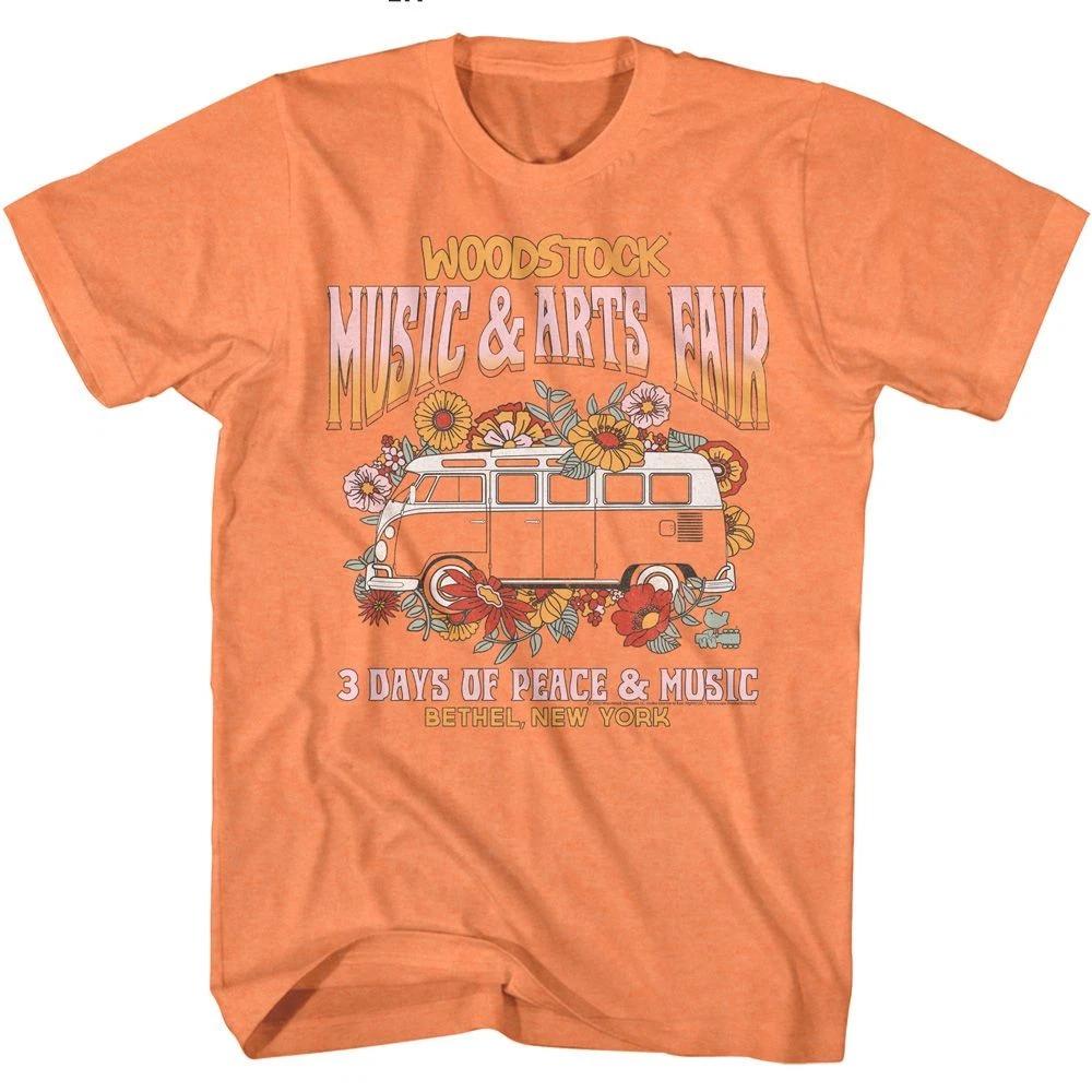 Woodstock Floral Van Cantaloupe Heather Music  Children s T-shirt 150