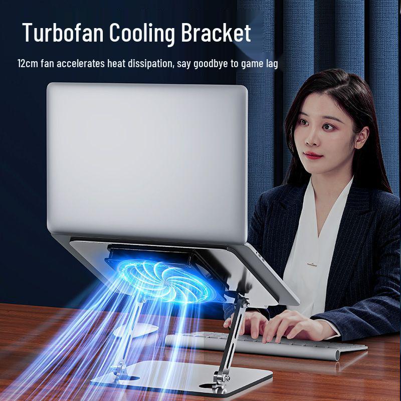 2025 Universal Folding Laptop Cooling Pad with Dual-Layer Fan Stand