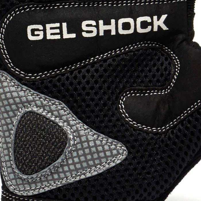 Gants de Gymnastique - LEONE 1947 - AB712 - Noir - Unisexe - Rembourrage en gel