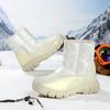 Rutschfeste Winterstiefel für Mädchen und Jungen – wasserdicht, samtgefüttert, hoher Schaft aus Leder.
