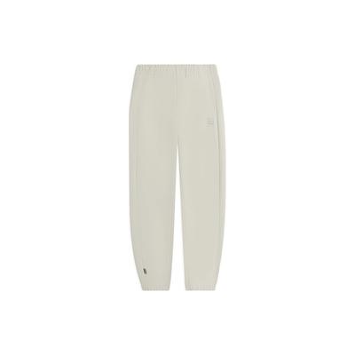 Li Ning Sports Lifestyle Series Solid Color Elastic Waist Cuffed Knit Joggers Women Joggers AKLSB40-5