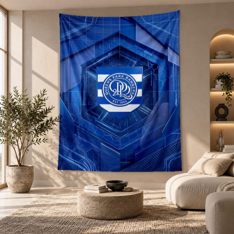 Decorative Tapestry,Queens Park Rangers Football Printed Wall Art, Lightweight Wall Hanging For Bedroom Background