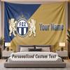 Custom Name Text Tapestry FC Zürich Personalized Polyester Wall Tapestry For Bedroom And Room