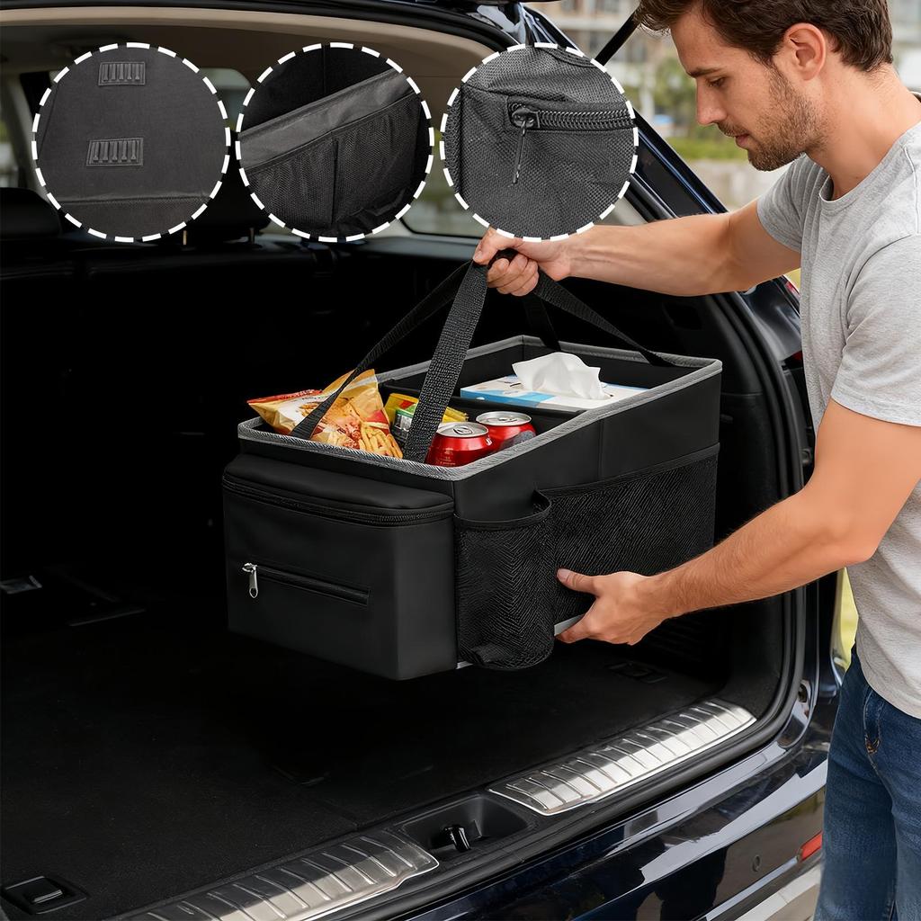 Trunk Storage Organizer Large Capacity Container Oxford Cloth Car Organization Case For Truck Sedan Pickup Scooter SUV Cargo