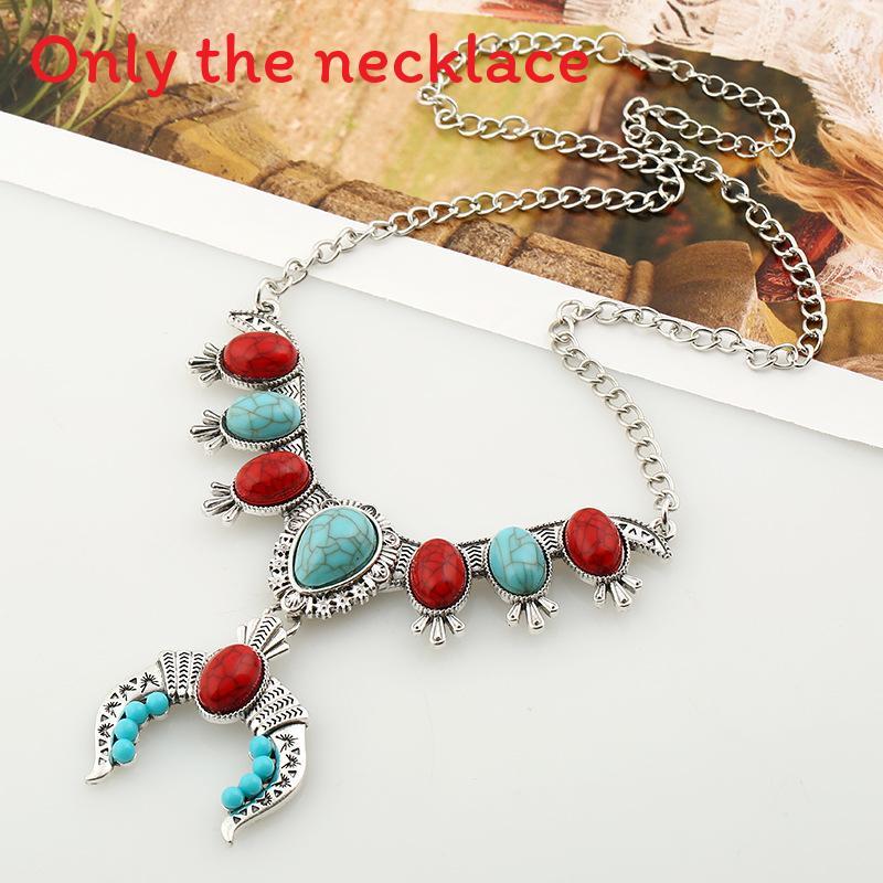 Retro Ethnic Pendant Necklace With Multistrand Chain For Artistic Jewelry разноцветный