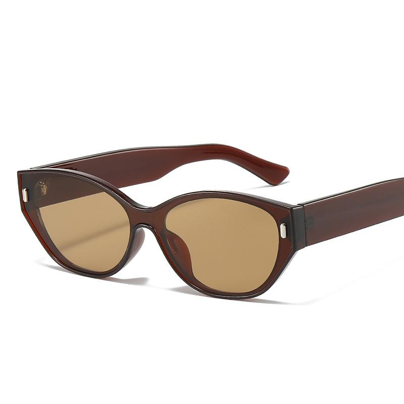 Korean Style Sun Glasses for Men Cat Eye Shape UV Protection Sunglasses Women Rivets Decoration Sunglasses Women