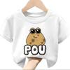 My Pet Alien Pou Kids Summer T-Shirt Cartoon Round Neck Infant Tracksuit Tees Clothing for Boys And Girls