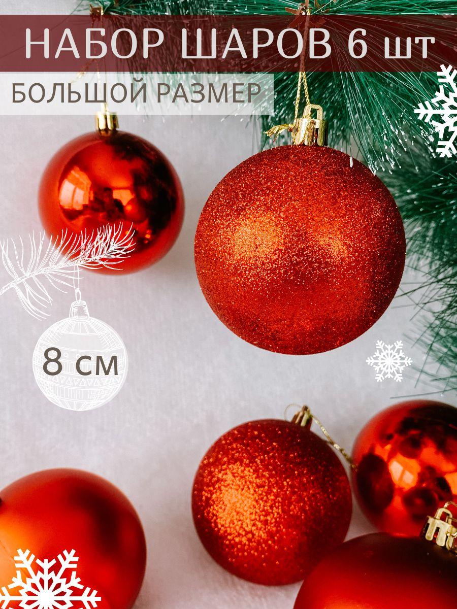 

Гальванизированные глянцевые рождественские шары, Пластиковые рождественские шары, Рождественские пластиковые шары-украшения One Size красный