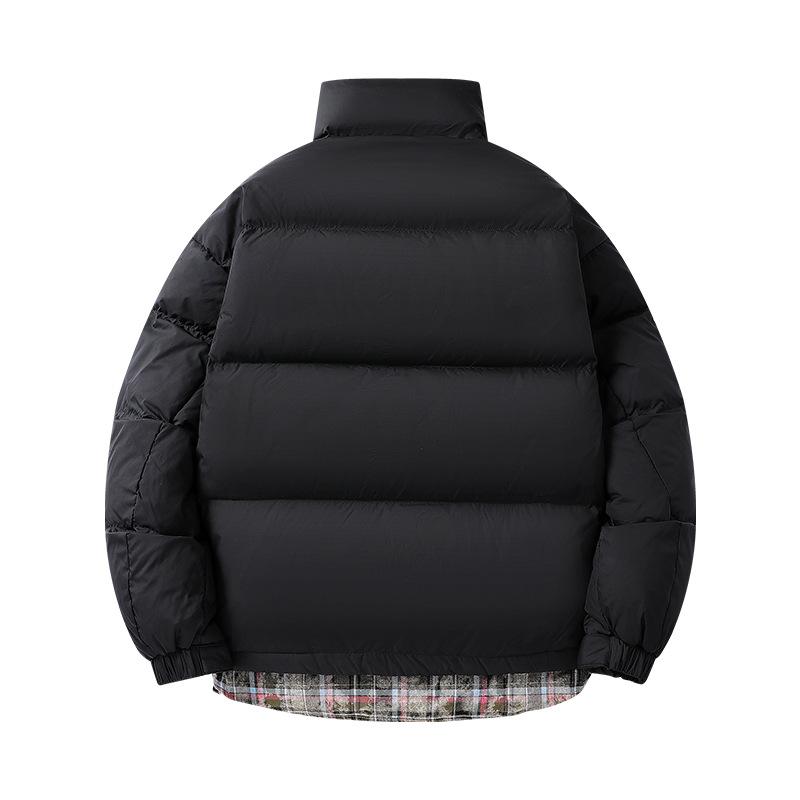 New Winter Men's Down Jacket, Warm White Duck Down, Loose and Versatile, Stand-up Collar, Thickened, Trendy Casual Bread Clothes