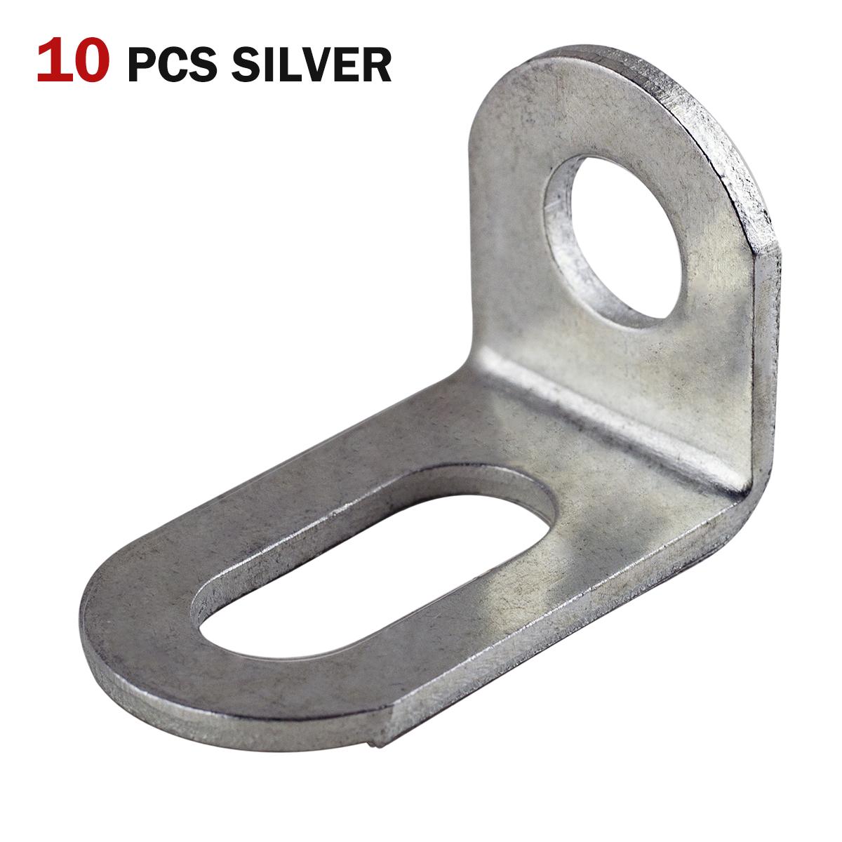 10 шт. Угловой кронштейн регулируемый, железный металлический L-образный правый угловой кронштейн для поддержки полок, соединения досок и т. д.