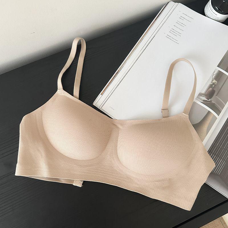 Reggiseno da donna comodo senza cuciture, sensazione "seconda pelle", supporto morbido, push-up, anti-caduta, senza ferretto, intimo per seno piccolo, senza coppe vuote
