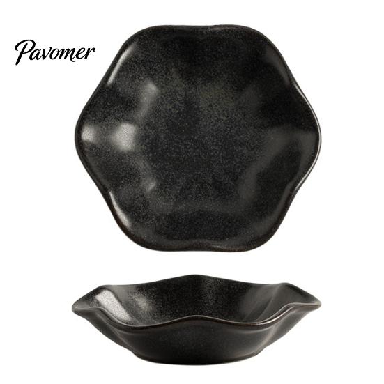 Photogenic Serving Dish Ceramic Small Dipping Plate, with Lotus Leaf Texture, Tea Room Easy Cleaning Soy Bowl, for Restaurants Parties Holidays