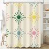 Sunburst Shower Curtain Vibrant Colors, Waterproof Fabric, Decorative Bathroom Liner for Home or Hotel Use Available in Multiple