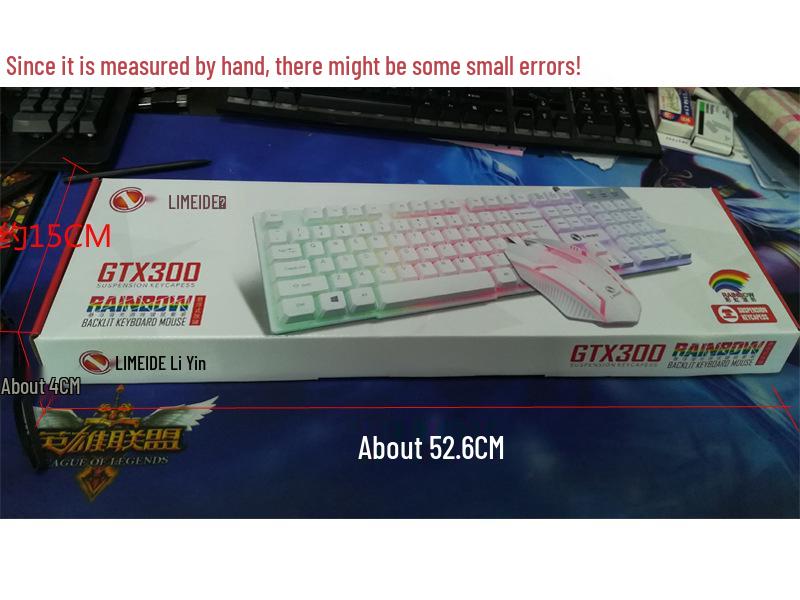 LiMei GTX300 USB Wired Backlit Gaming Keyboard & Mouse Set