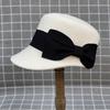 Japanese Bow Woolen Equestrian Hat Women'S Retro Casual Cap Traveling Knight Hat