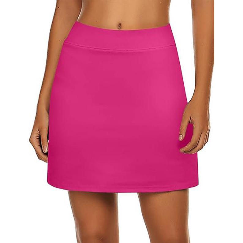 Women s Anti-Exposure Sports Skirt for Tennis, Golf, and Yoga M розы красного