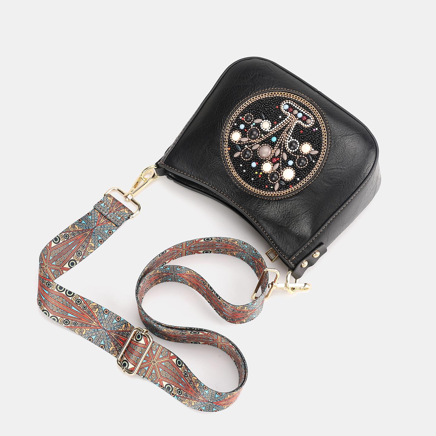 

Національний стиль легка розкіш відчуття м яка міцна модна вишукана легка сумка кросбоді на плече для щоденних поїздок, для вулиці, для пляжу