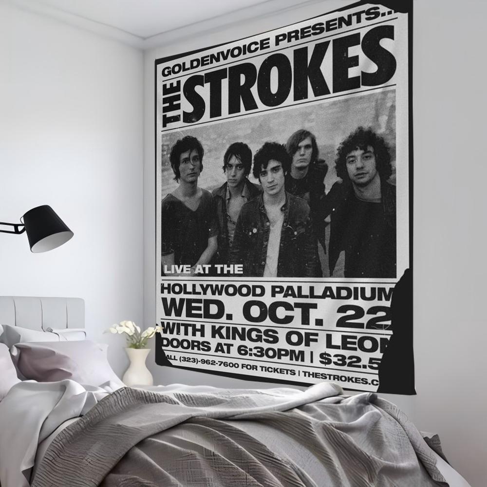 The Rock Band Tapestry Room Decor SStrokes Wall Cloth Party Hanging Background Room Decor Baby Room