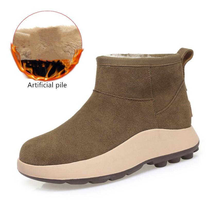 

Fashion AIYUQI Snow Boots Women Sheepskin Fur Integration Thick Wool Warm Winter Boots Women Genuine Leather Anti-slip Women Booties 225