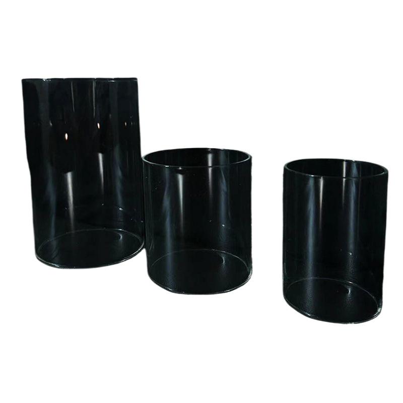 Windproof Cylindrical Glass Candle Holder - Transparent, High-Temperature Resistant, Explosion-Proof for Outdoor and Home Use.