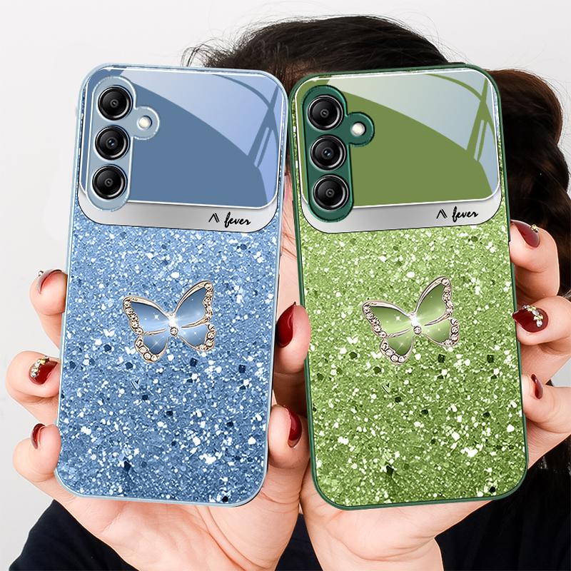 Blue white dot texture For Samsung A20 30 22 23 24 25 26 31 32 A33 34 35 42 50 51 52 53 54 55 56 70 71 72 73 glass phone case