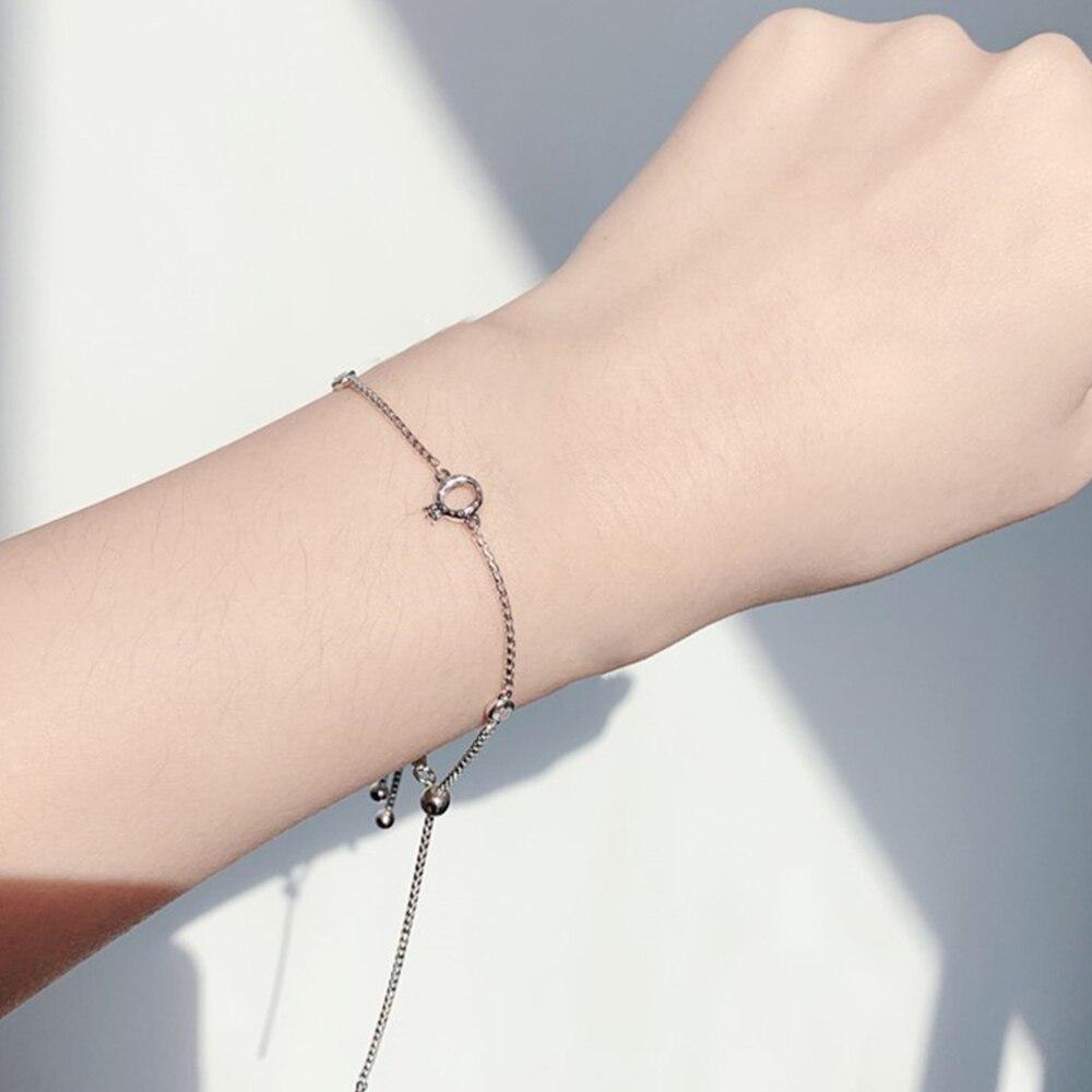 

Браслет-цепочка Fashion Moments со сверкающей застежкой Crown O из стерлингового серебра S925 пробы, подарок на день рождения, романтичное, элегантное, очаровательное ювелирное изделие