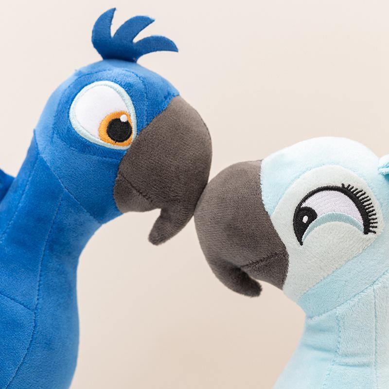 Realistic Small Macaw Plush Toy Couple - Cute Bird Figurine Doll Gift Ornament