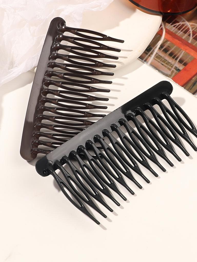 French Side Combs 3Colors Each Curved Twist Hair Combs Decorative,Strong Hold Hair Clips Bun Chignon,Women Hair Accessories