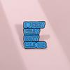Phrase Artistic English Brooch In Vibrant Blue Enamel Fashionable And Multifunctional Accessory All For