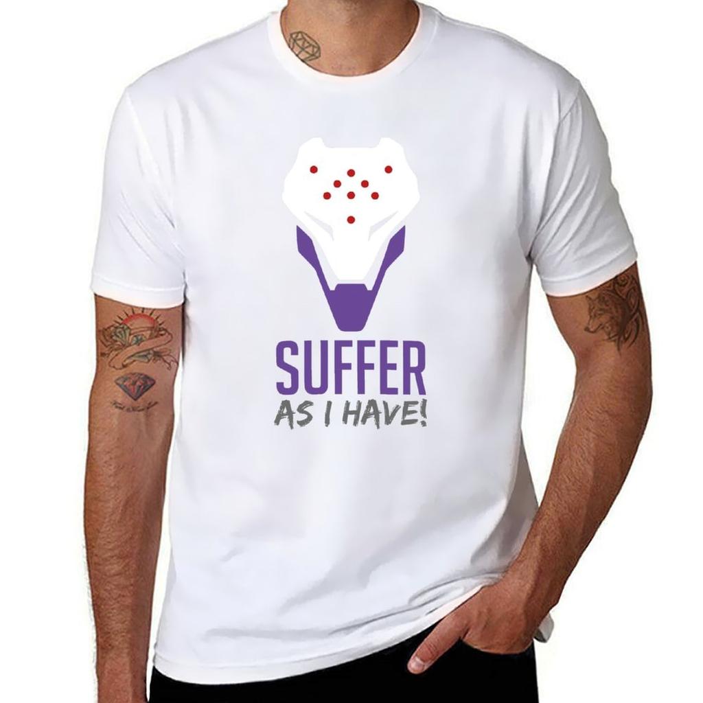 Ow2 Ramattra Suffer As I Have En Tshirt Anime Clothes Summer Tops Unisex Graphic T Shirts