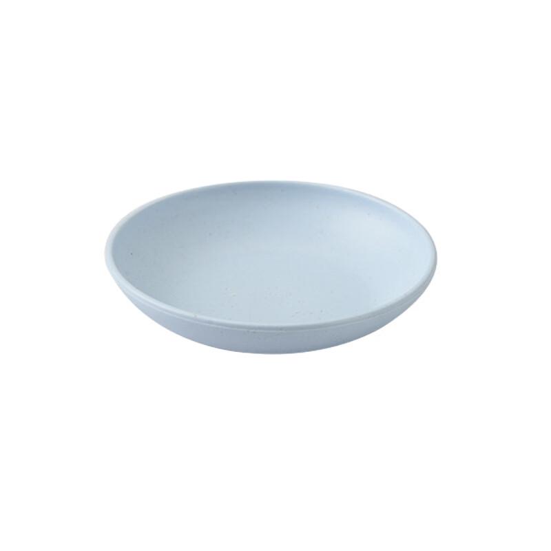 ZISIZ Nordic Blue Wheat Straw 3-Compartment Condiment Dishes, 5-Pack