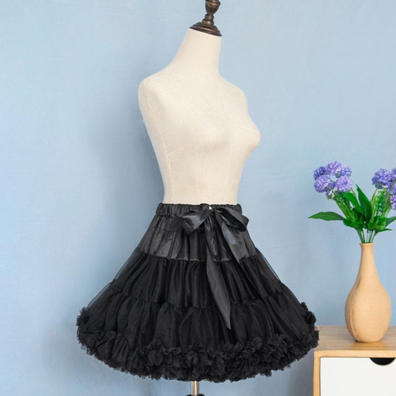 A-line Petticoat Crinoline Slips Wedding Accessories Short Fluffy Tutu Skirt 50s Vintage Puffy Underskirt 15.8in