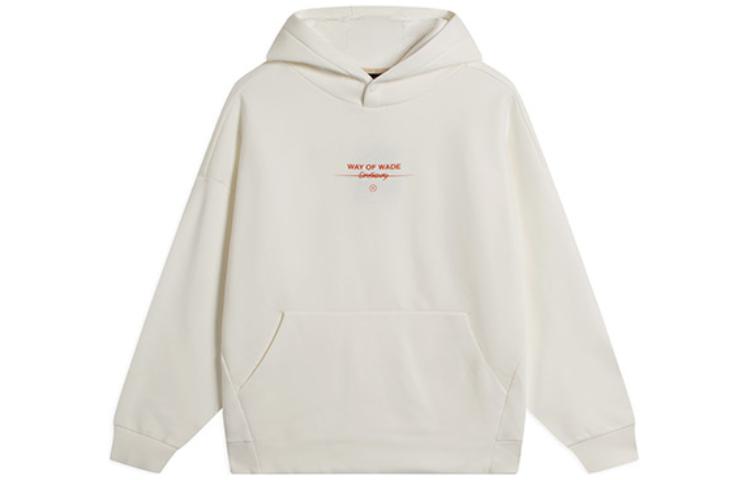 Li Ning Wade Collection Sweatshirts Unisex Ivory Hooded Moderate Regular AWDSC39-8 XXL