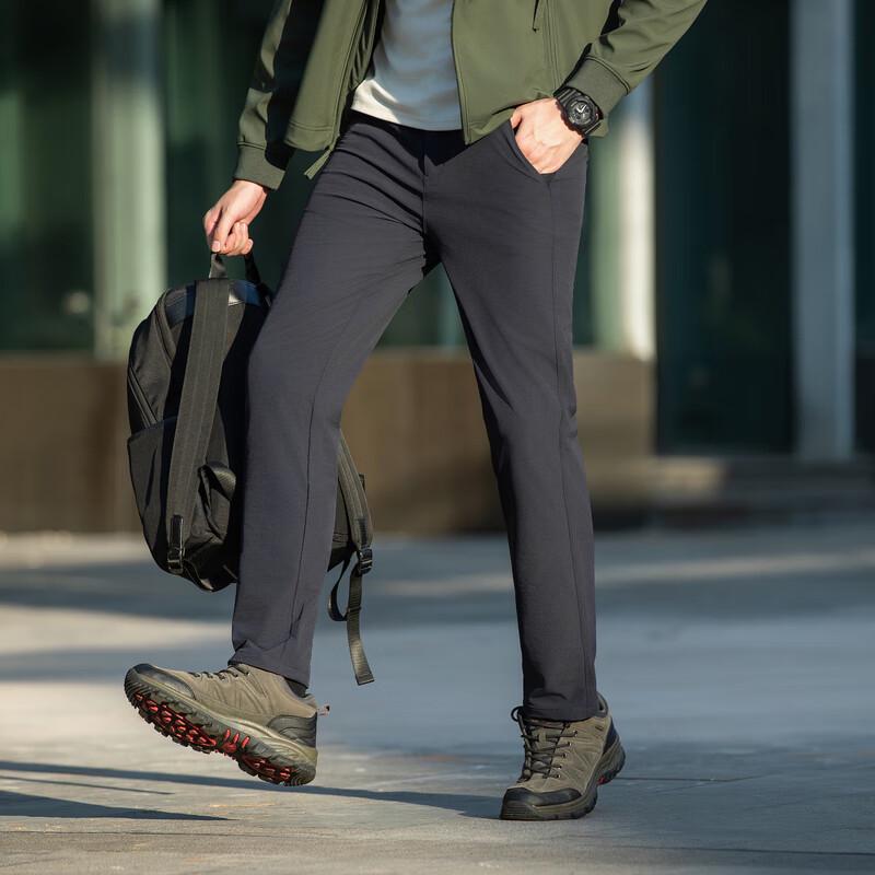 Xiaofu Men's Straight Fit Wrinkle-Resistant Casual Pants