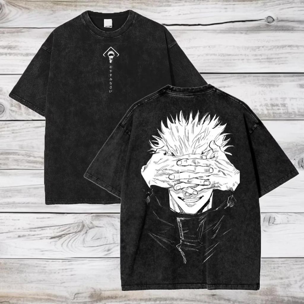 Summer Satoru Gojo Jujutsu Kaisen Unisex Washed Cotton T-Shirt