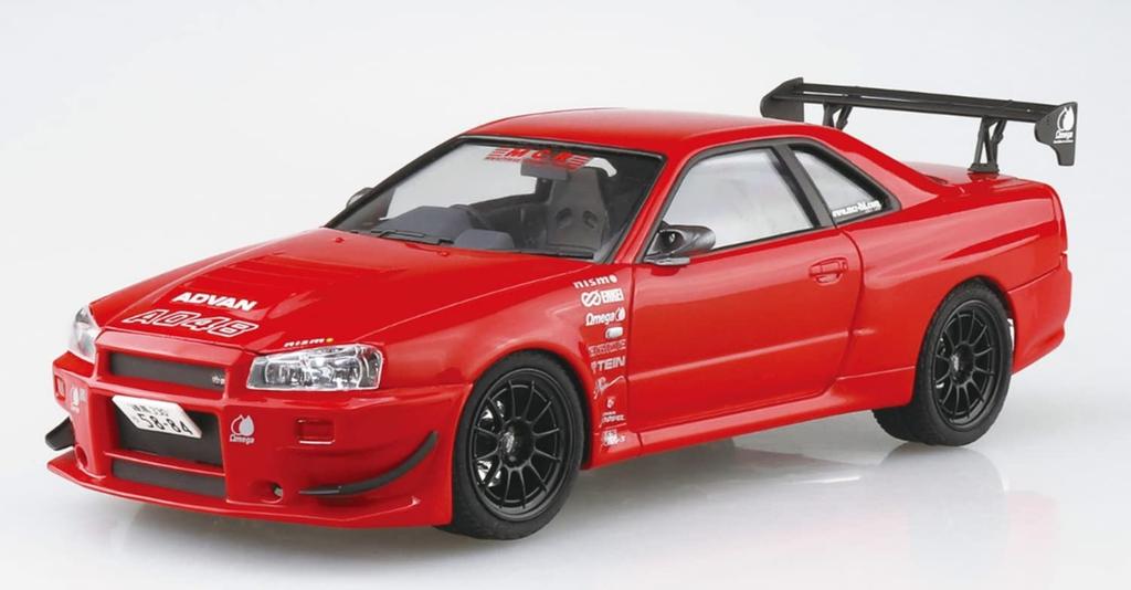 Aoshima Bunka Kyozai The Tuned Car Series 71 Nissan MCR BNR34 Skyline 2002 Plastic Model (AOSHIMA) 1/24 No. GT-R