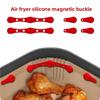 Food-Grade Heat-Resistant Magnetic Silicone Clips for Air Fryer Paper Liner Fixing, Reusable Kitchen Accessory, Multi-Color Pack