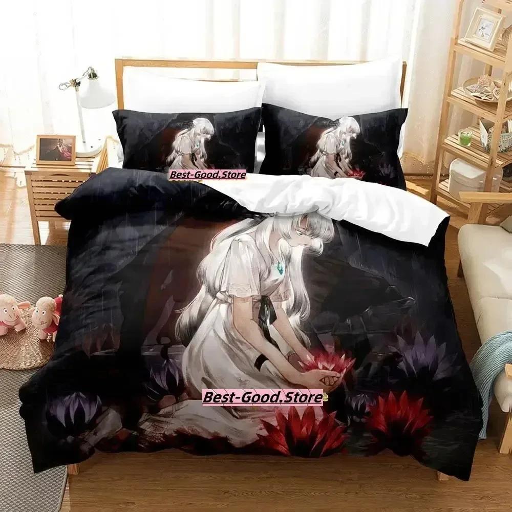 New Ender Lilies Quietus Of The Knights Bedding Set Cartoon Anime Three-Piece Set Adult Kid Bedroom Duvetcover Sets 3D Print