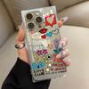 Clear Square Back Tube Case Protection For iPhone 15 Plus 12 13 11 14 Pro Max 16 ProMax Anti-Oxygen,Colorful Graffiti Pattern Casing