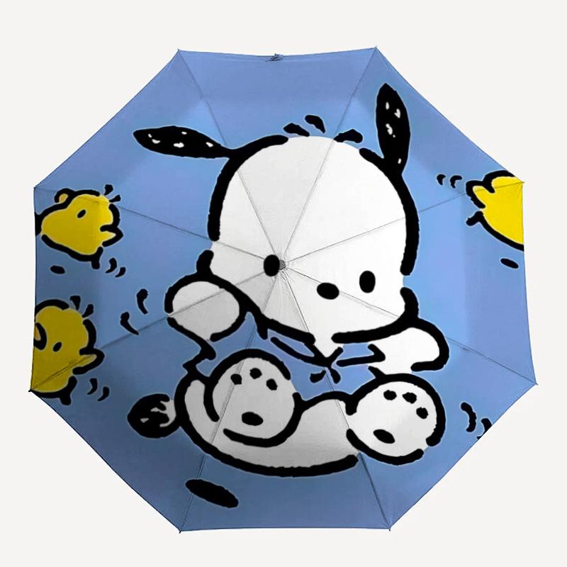 1pc Pochacco Automatic Opening/Closing Umbrella with Foldable Design - Outdoor for Fans, Travelers, Everyday Use - Perfect Gift for Festivals.K061