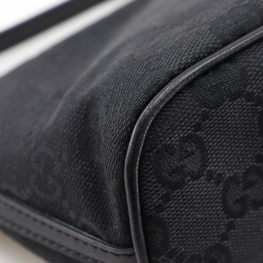 GUCCI Accessory pouch Pouch 07198 black GG canvas Women Used