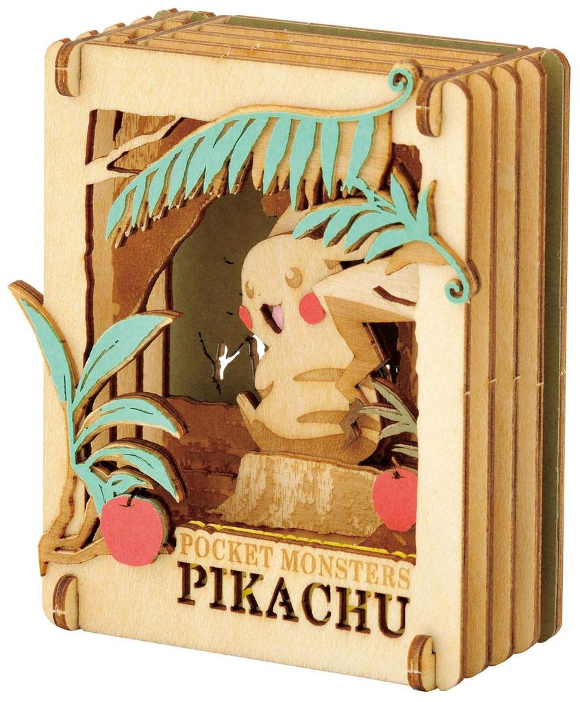 Ensky Paper Theater Wood Style Pikachu Found Pokémon