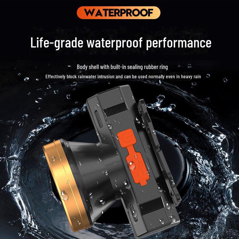 USB Rechargeable High-Beam Headlamp for Fishing, Mining, and Night Patrol