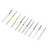10pcs Dental Polishing Burs Drill High Speed Stainless Steel Dental Burs Drill Kit for Grinding