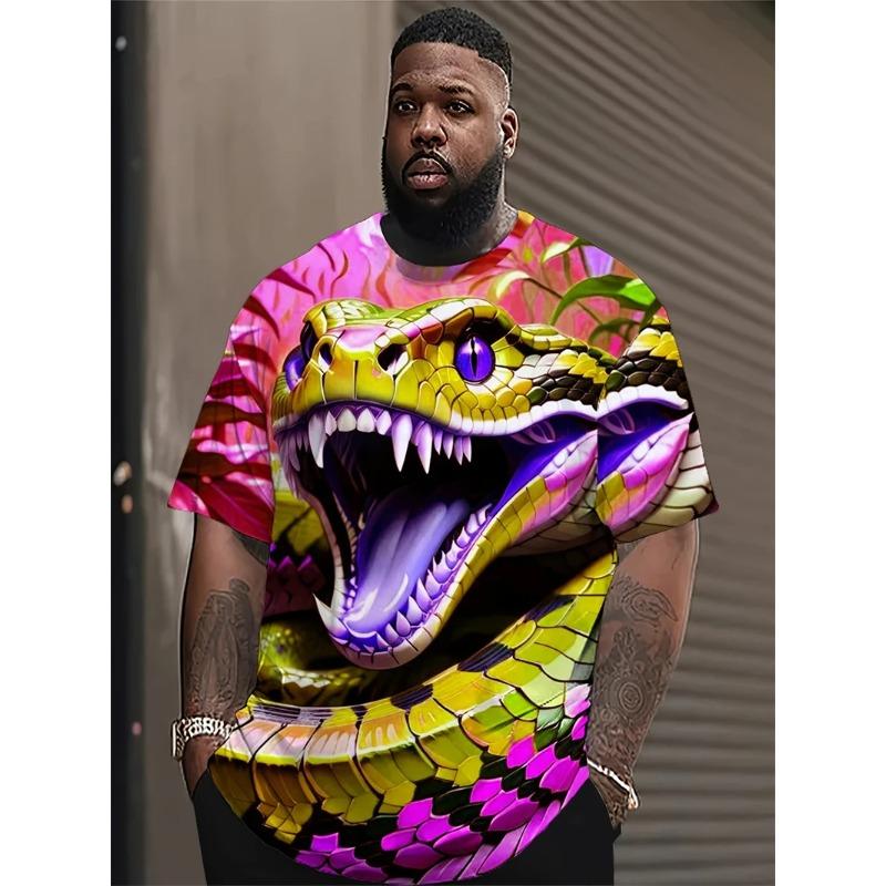 

Ужас Змея 3D Принт Футболка Мужская Женская Животное Змеи Узор Футболка Круглый Вырез Футболка Лето Повседневная Футболки с Коротким Рукавом XS