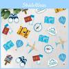 Airplane Hot Air Balloon Pattern Confetti Retirement And Graduation Party Decor