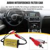 Car Audio Noise Filter Remove Engine Whine And Static Car Audio Hum Eliminator Sound Quality Enhancer for Car Stereo Systems