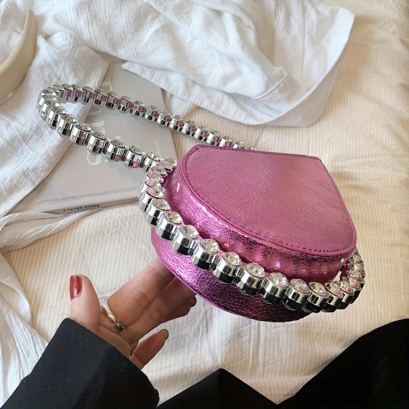 Chic Heart-Shaped Evening Purse for Women Stylish Clutch for Weddings And Parties, Mini Heart-Shaped Bag, Elegant Handbags for Events And Prom